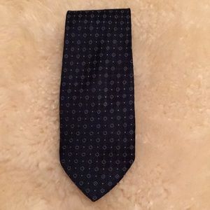 Saks Fifth Avenue Silk Necktie Navy Made in Italy